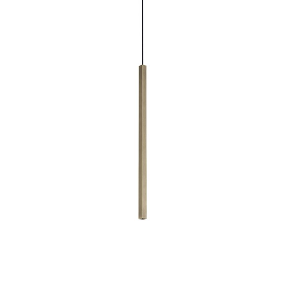 Ideal lux 371139 LED Pendelleuchte LOOK  | 4W integrierte LED-Quelle | 180lm | 3000K | verstellbar | Seilleuchte | bronze