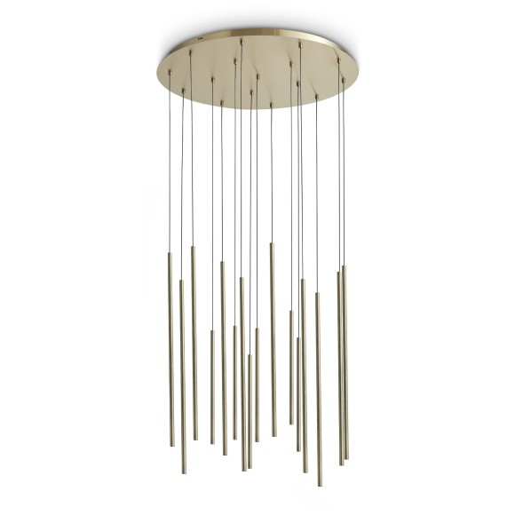 Ideal lux 371153 LED Pendelleuchte LOOK  | 31W integrierte LED-Quelle | 2300lm | 3000K | verstellbar | Seilleuchte | bronze