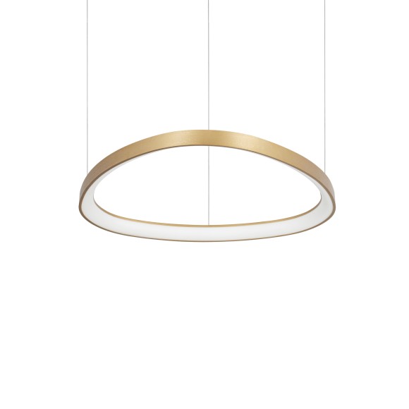 Ideal lux 372174 LED Pendelleuchte GEMINI  | 47W integrierte LED-Quelle | 3470lm | 4000K | verstellbar | Seilleuchte | bronze
