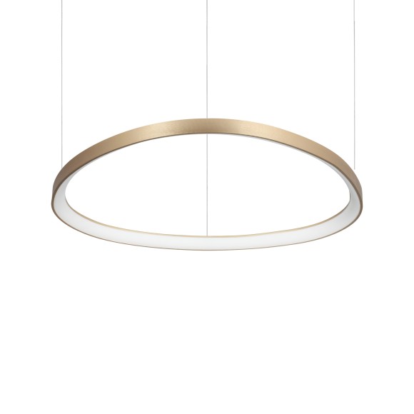Ideal lux 372204 LED Pendelleuchte GEMINI  | 56W integrierte LED-Quelle | 4510lm | 4000K | verstellbar | Seilleuchte | bronze