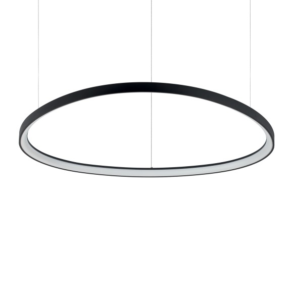 Ideal lux 372228 LED Pendelleuchte GEMINI  | 78W integrierte LED-Quelle | 4500lm | 4000K | verstellbar | Seilleuchte | schwarz
