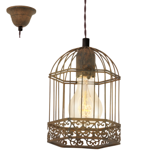 Eglo VINTAGE 49217 Pendelleuchte Harling rostig 1X60W