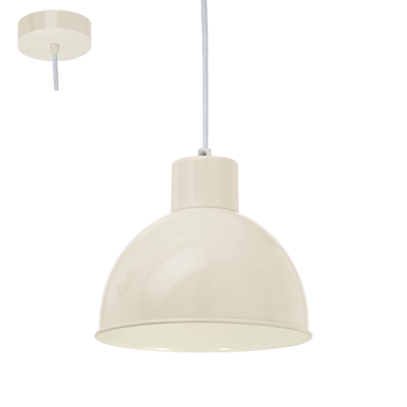 Eglo VINTAGE 49242 Pendelleuchte TRURO 1 Sandfarbe 1xE27