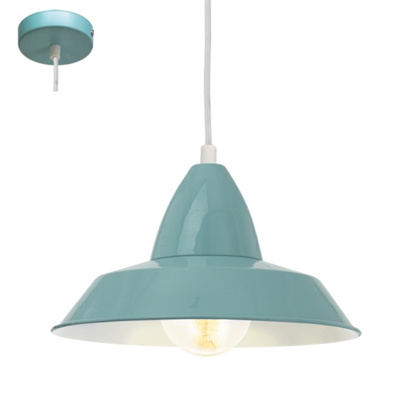 Eglo VINTAGE 49244 Pendelleuchte AUCKLAND Minze 1xE27