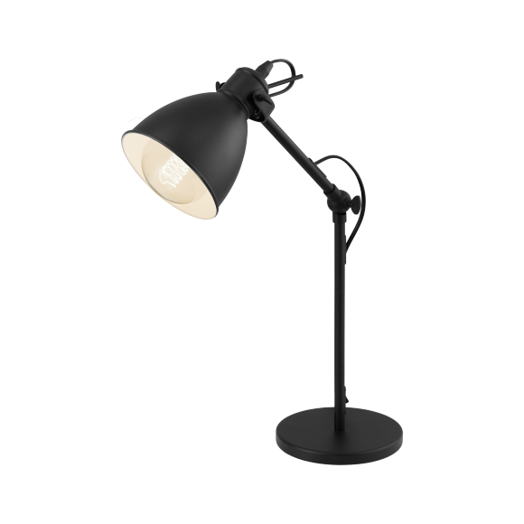 Eglo VINTAGE 49469 Tischlampe Priddy schwarz / weiß E27 1x40W