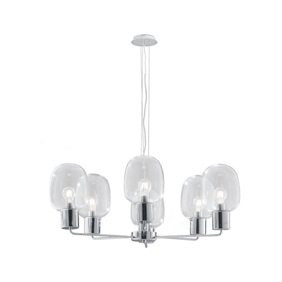 Luce Ambiente Design I-FELLINI-S6 Pendelleuchte FELLINI E27 | Seilleuchte | chrom