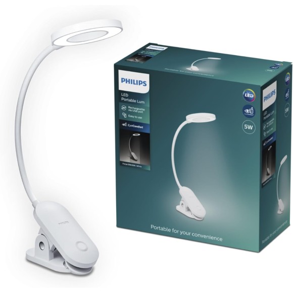 Philips 8720169194397 LED Tischlampe Forys | 5W integrierte LED-Quelle | 200 lm | 4000K