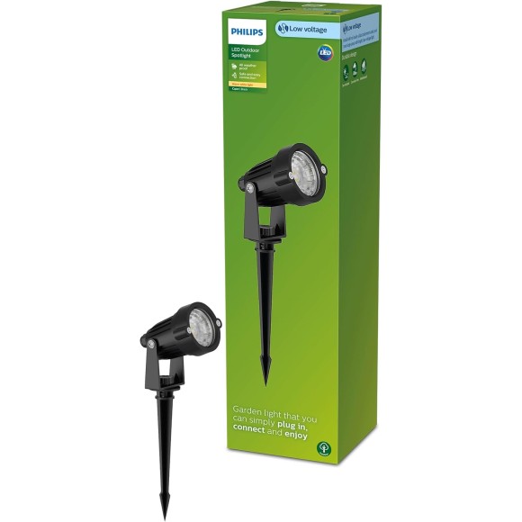 Philips 8720169269217 LED Niedervolt-Außenleuchte Caper | 1,5W integrierte LED-Quelle | 2700K