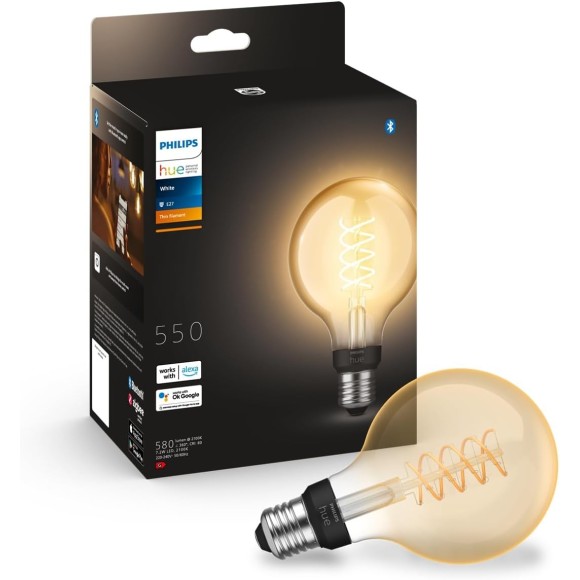 Philips Hue white 8719514343009 LED intelligente Lampe | 7W E27 | 550lm | 2100K