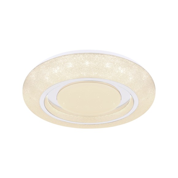 Globo 483111-24 LED-Deckenleuchte 1x24W | 1800lm | 3000-6000K - Glitzereffekt, dimmbar, weiß, opal