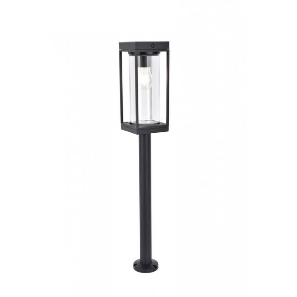 Lutec 6988802012 LED-Solar-Gartenpfosten mit Bewegungsmelder Flair 1x2W | E27 | 200lm | 2700K | IP44 - steckbar, 3-phasig dimmbar, schwarz