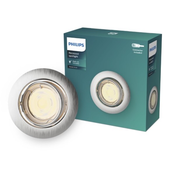 Philips 8720169392649 Einbaurahmen Peridot  GU10 | chrom