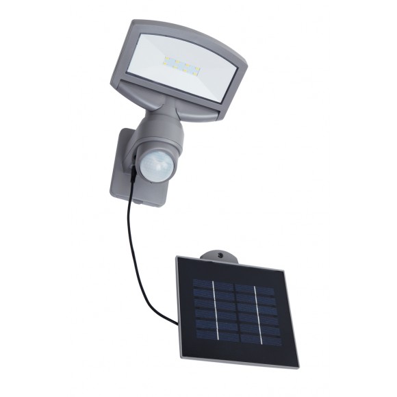 Lutec LT6901601000 LED Solar-Wandleuchte mit Bewegungssensor Sunshine 1x2W | 360L | 4000K | IP44 - grau