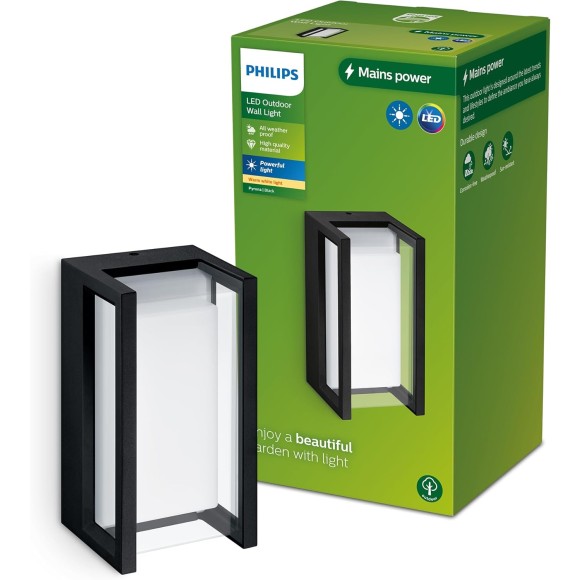 Philips 8720169266711 LED Außenwandleuchte Pyrona | 12W integrierte LED-Quelle | 1500lm | 2700K