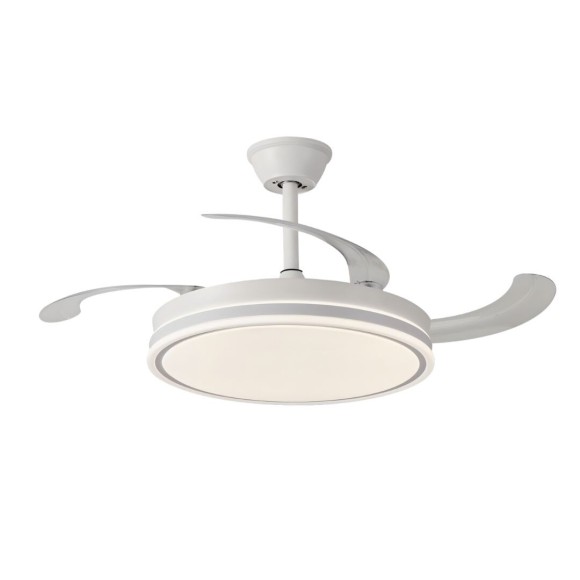 Rabalux 71364 LED Ventilator mit Licht Fluara | 60W integrierte LED-Quelle | 4800lm | 3000-6500K | Fernbedienung | Dimmer | weiß