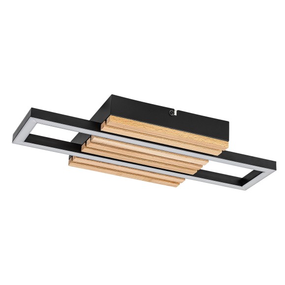 Rabalux 71455 LED Deckenleuchte Noxelle | 12W integrierte LED-Quelle | 670lm | 3000/4000/6000K | braun