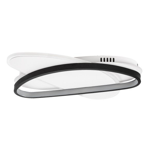 Rabalux 71469 LED Deckenleuchte Brantiel | 57W integrierte LED-Quelle | 3250lm | 3000-6000K | Fernbedienung | Dimmer | schwarz
