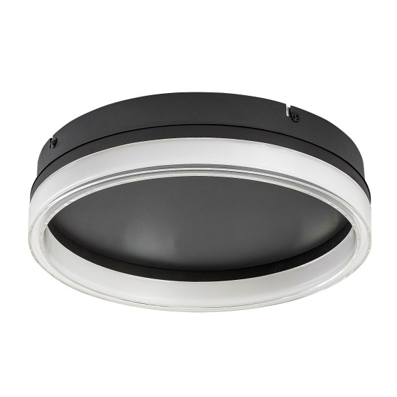 Rabalux 71478 LED Deckenleuchte Seraphiel | 18W integrierte LED-Quelle | 1110lm | 3000-6500K | Fernbedienung | Dimmer | schwarz