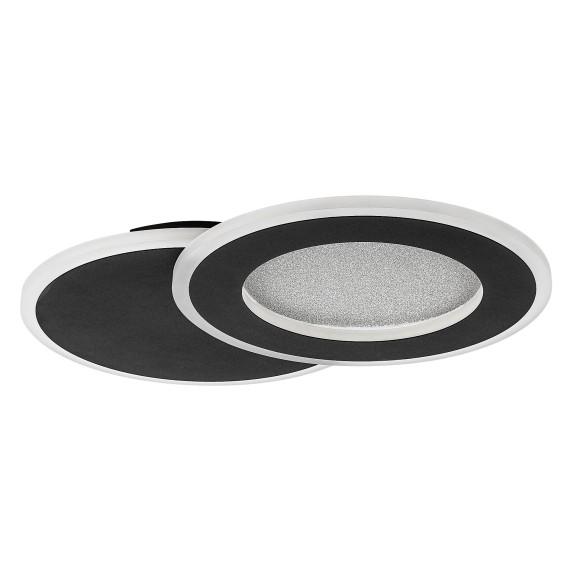 Rabalux 71486 LED Deckenleuchte Lureo | 24W integrierte LED-Quelle | 1510lm | 3000-6500K | Fernbedienung | Dimmer | schwarz