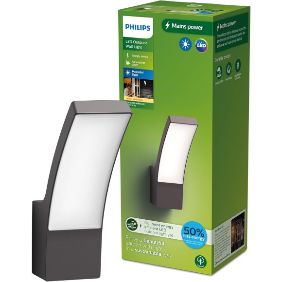 Philips 8720169263796 LED Außenwandleuchte Splay  | 3,8W integrierte LED-Quelle | 800lm | 2700K