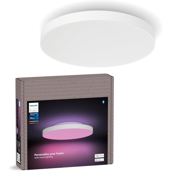 Philips Hue 8720169277618 LED Deckenleuchte Datura S Round | 48W integrierte LED-Quelle | 2000-6500+RGBK