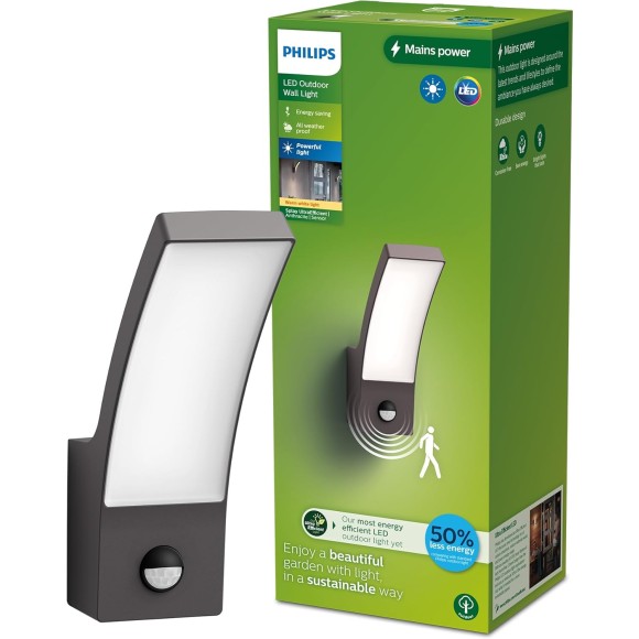 Philips 8720169263819 LED Außenwandleuchte Splay  | 3,8W integrierte LED-Quelle | 800lm | 2700K
