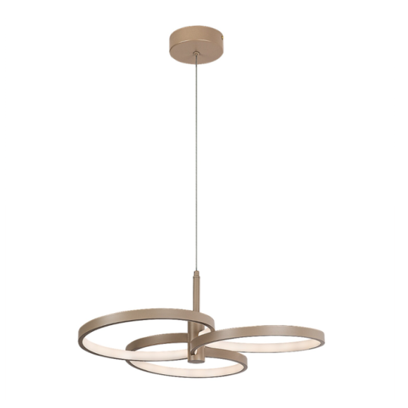 Rabalux 72400 LED Pendelleuchte Isidora | 50W integrierte LED-Quelle | 4000lm | 3000-6500K | Fernbedienung | Dimmer | Seilleuchte | beige