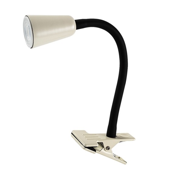 Rabalux 74091 Tischlampe Aldo GU10 | mit Schalter | mit Clip | weiß