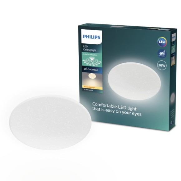 Philips 8721103069092 LED Deckenleuchte CL200  | 36W integrierte LED-Quelle | 3600lm | 2700K | weiß