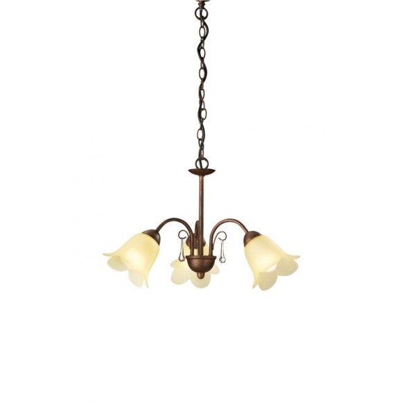 Philips Massive Pendelleuchte - Kronleuchter Kanto 3x60W E14 - mattiert braun