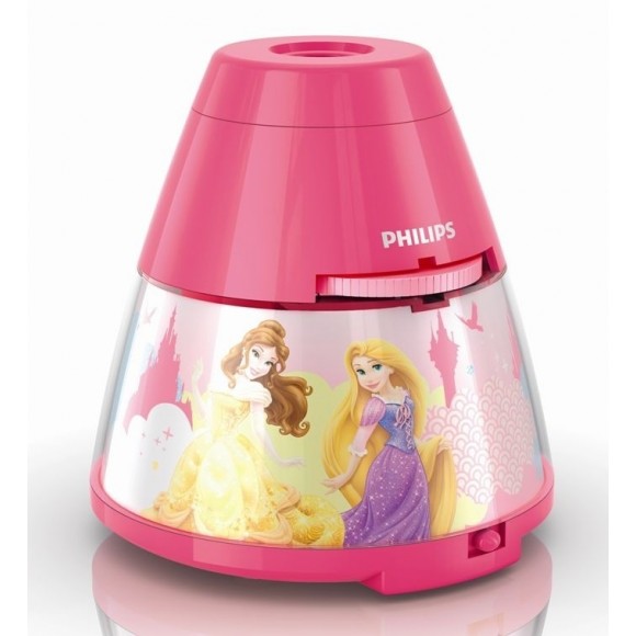 Philips LED Projektor Kinder PRINCESS 1x0,01W/3x0,03W - pink