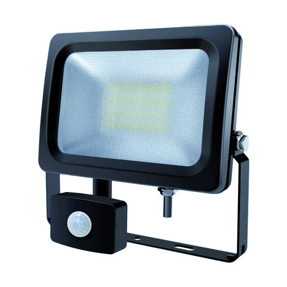 LEDKO 00029 LED Außenreflektorlampe Pir 1x20W| 4000K | IP54 - schwarz