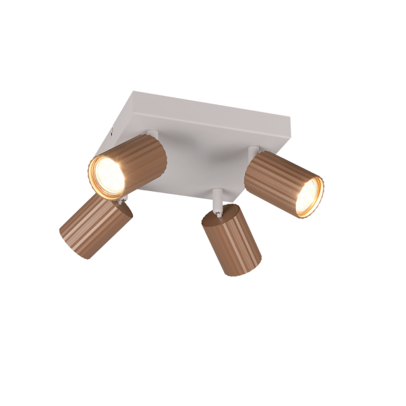 Trio T867730465 Spot-Deckenleuchte SOKA  | 10W GU10 | braun