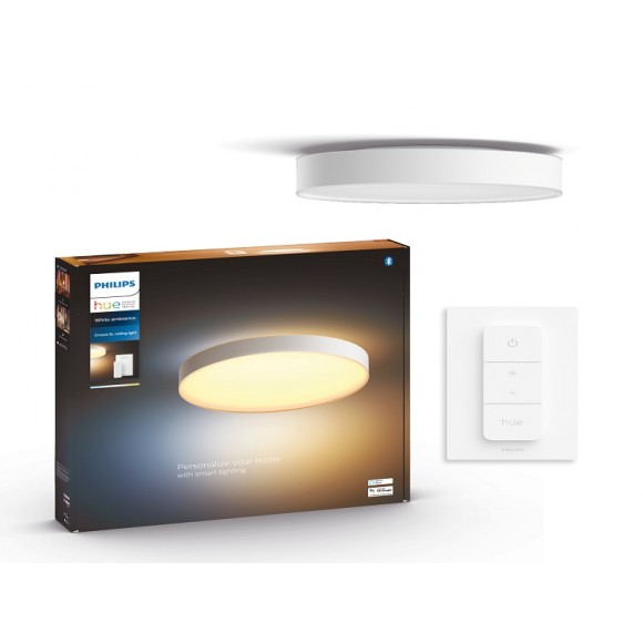 Philips Hue 41161/31 / P6 LED-Deckenleuchte Enrave XL 1x48W | 6100lm | 2200-6500k - White Ambiance, dimmbar, Farbtonschalter, Bluetooth, weiß