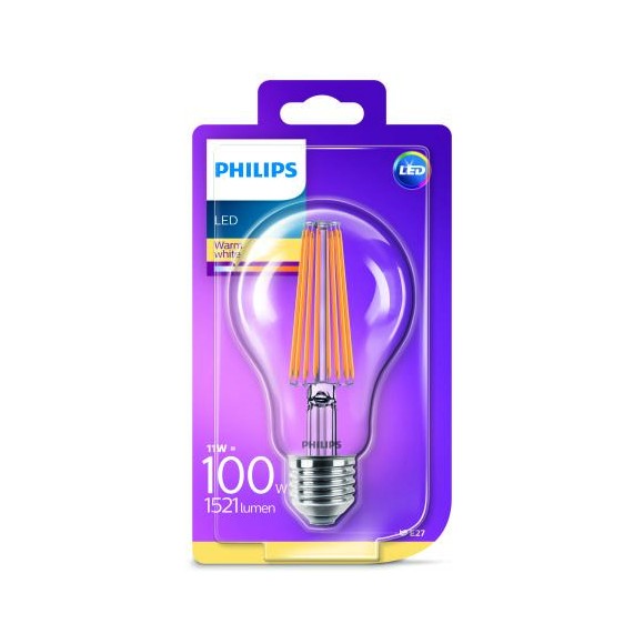 Philips 8718696742396 LED Lampe Classic 1x11W | E27 | 2700K