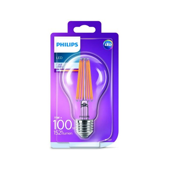 Philips 8718696742518 LED Lampe Classic 1x11W | E27 | 4000K