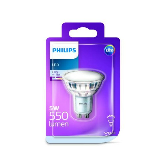 Philips 8718696750377 LED Lampe 1x5W | GU10 | 4000K