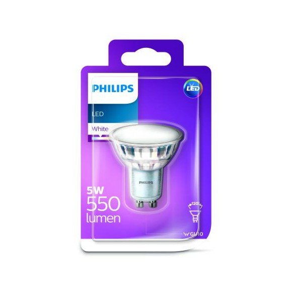 Philips 8718696750391 LED Lampe 1x5W | 3000K | GU10