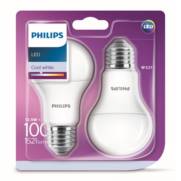 Philips 8718696813737 LED Lampe Doppelpack 12,5W | E27