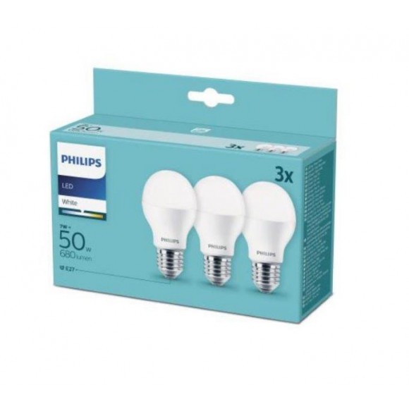 Philips 8718699630522 LED Lampe 1x7W | 3000K - Dreierpack