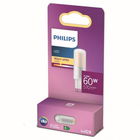 Philips 8718699774073 LED Lampe Kapseln 1x4,8W | G9 | 570L | 2700K - warmweiß