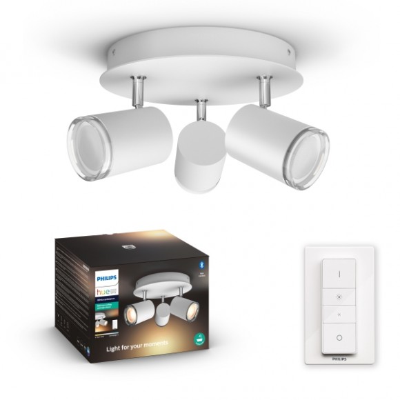 Philips Hue 8719514340916 LED Badezimmerleuchte Deckenleuchte Adore 1x225w | 2500lm | 2200-6500K | IP44 - White Ambiance, dimmbar, Fernbedienung, Bluetooth, weiß