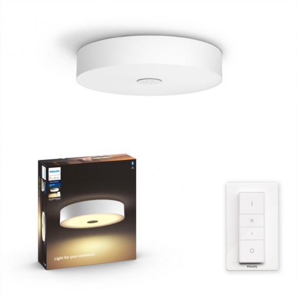 Philips Hue 8719514341272 LED-Deckenleuchte Fair 1x25w | 2900lm | 2200-6500k - dimmbar, Bluetooth, Fernbedienung, White Ambiance, weiß