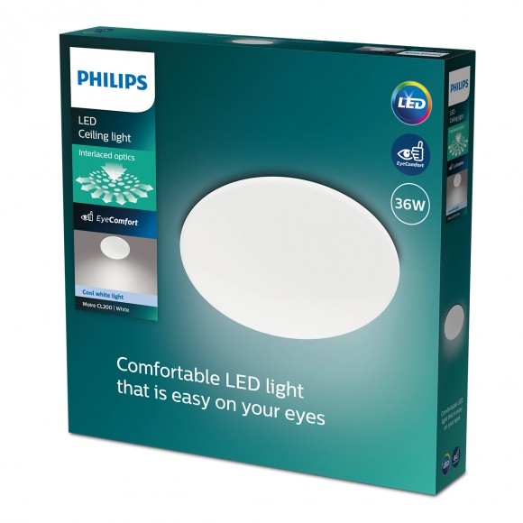 Philips 8719514431720 Moire LED-Deckenleuchte 1x36W | 3800lm | 4000 K - weiß