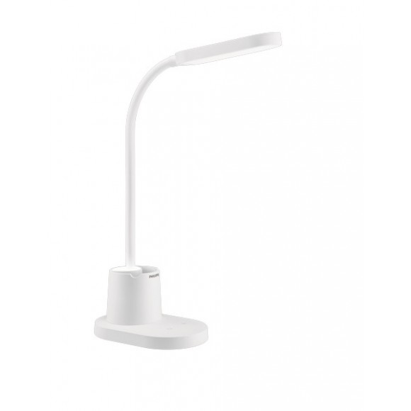 Philips 8719514443792 LED-Tischleuchte Rock 1x7W | 200lm | 3000-5700K - USB, dimmbar, mit Handyständer, weiß