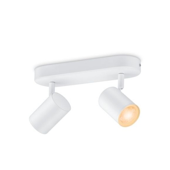 WiZ Colors 8719514551893 LED Spotleuchte Imageo 2x5 | Gu10 | 700lm | 2200-6500K | RGB - dimmbar, weiß