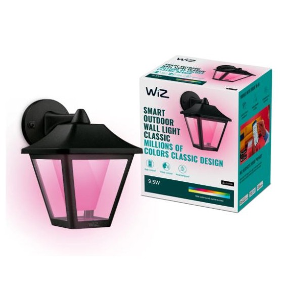 Philips WiZ Colors 8720169076181 LED Außenwandleuchte | 9,5W integrierte LED-Quelle | 900lm