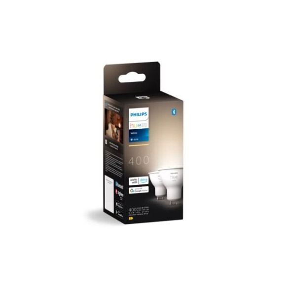 Philips Hue  8720169230231 LED intelligente Lampe | 4,2W GU10 | 2x400lm | 2700K