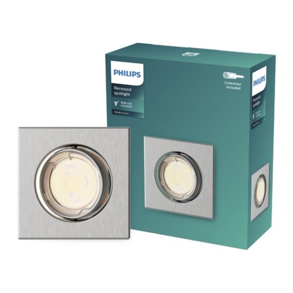 Philips 8720169392700 Einbaurahmen Peridot  GU10 | chrom