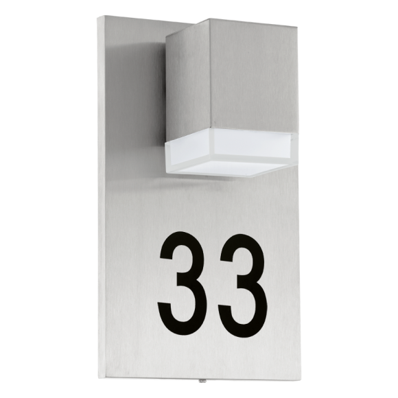 EGLO 93369 Pardee 1 LED Außenwandleuchten mit Hausnummer 1x2,5W (190lm)